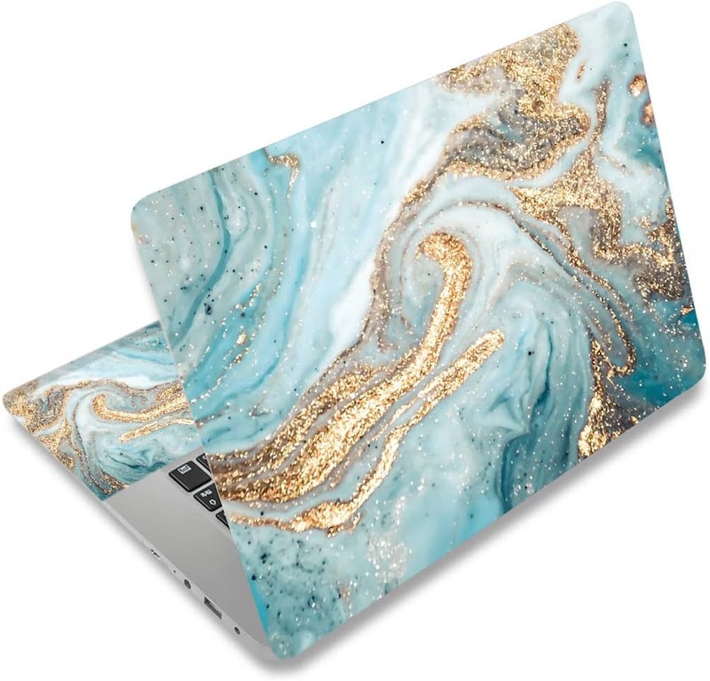 DINKY Laptop Skin Sticker Decal, 12" 13" 13.3" 14" 15" 15.4" 15.6 inch Laptop Universal Reusable Vinyl Skin Stickers Cover Art Decal Notebook PC Personalized Protector-Blue Sand River - Image 1